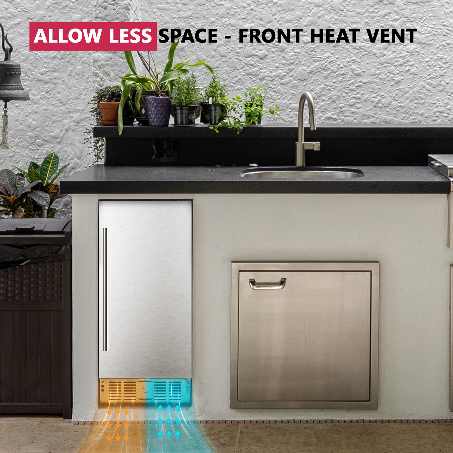 Icyglee Beverage Cooler Under Counter Built-in Beverage Refrigerator, Mini Fridge with Glass Removable Shelves for Drink Beer Soda Wine Water